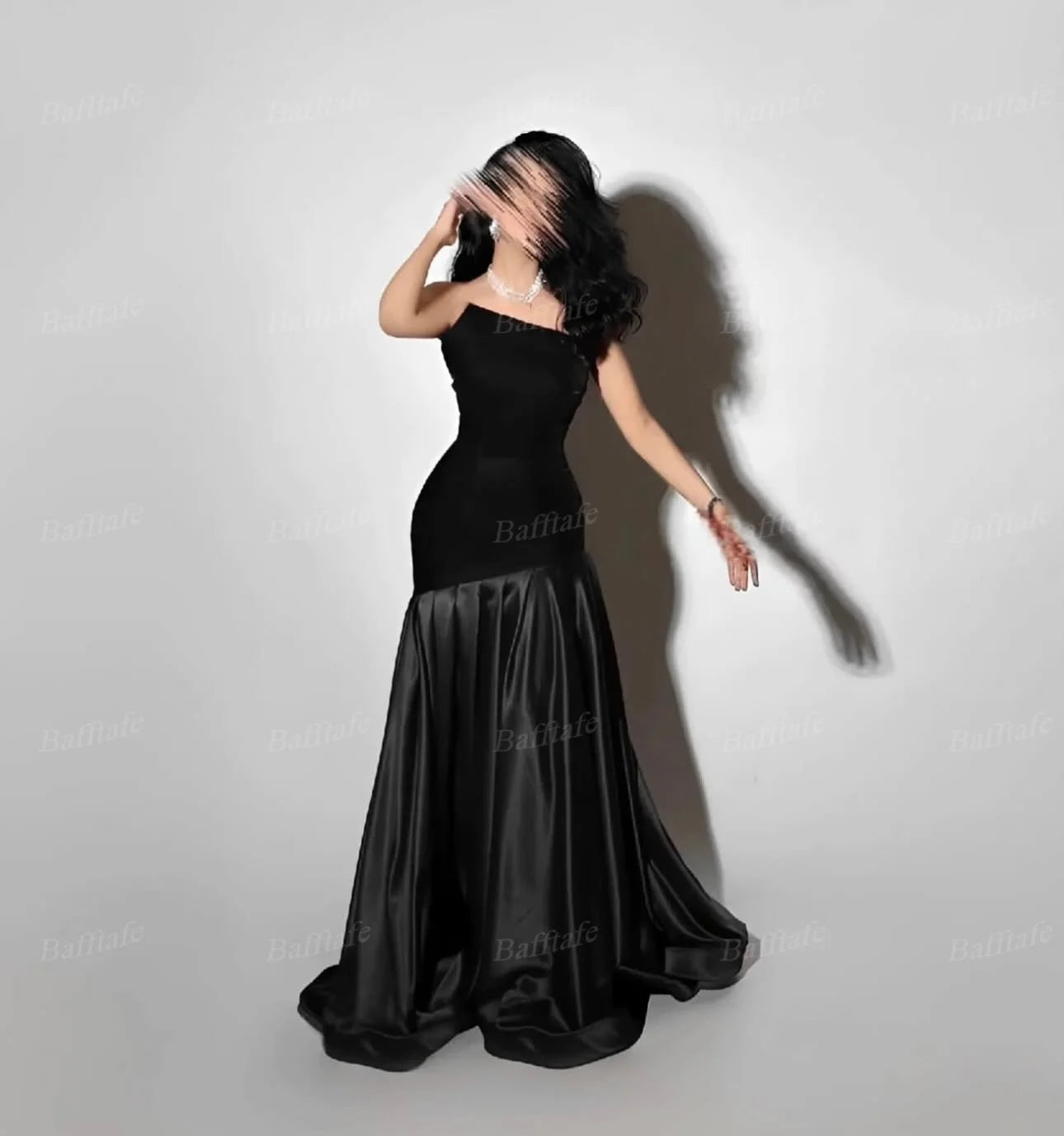 Bafftafe Purple Velvet Satin Formal Evening Dresses Customized Mermaid Arabia Fishtail Prom Dress Women Formal Party Gowns 2025