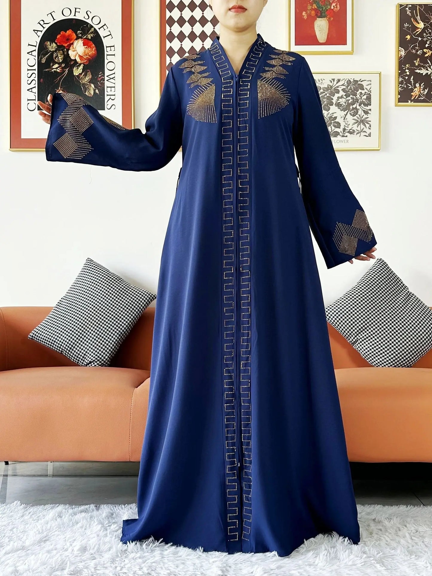 2024 Women Elegant Party Dress Chiffon Open Abaya Muslim Women Dress Islamic Clothing Cardigan Abaya Women Muslim Dress